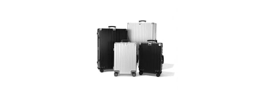 LYVOI aluminum carry-on suitcase in airport terminal for business travel